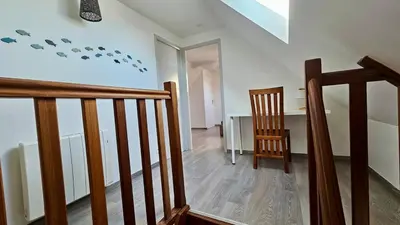 Un ou plusieurs lits dans un hébergement de l'établissement Maison de bourg proche de la mer