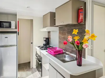 Cuisine ou kitchenette dans l'établissement Loc younes