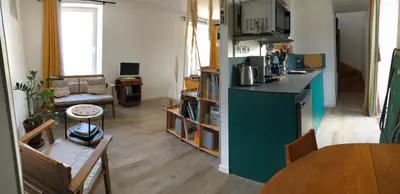 Cuisine ou kitchenette dans l'établissement Sauge et Romarin