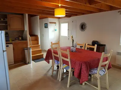 Cuisine ou kitchenette dans l'établissement Maison des dunes L'Echappée Belle - 3 chambres
