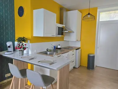 Cuisine ou kitchenette dans l'établissement Studio du Pont Tournant