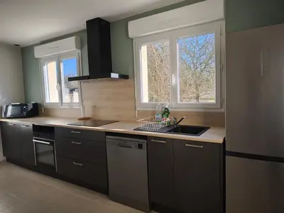 Cuisine ou kitchenette dans l'établissement Le St Germin'ay
