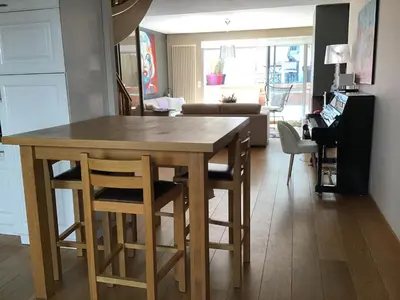 Cuisine ou kitchenette dans l'établissement Chez Sonia