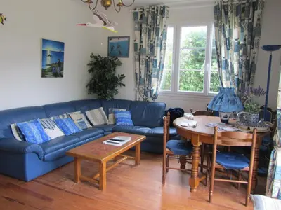 Coin salon dans l'établissement Maison Familiale Proche mer