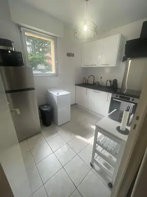 Cuisine ou kitchenette dans l'établissement Appartement face au port