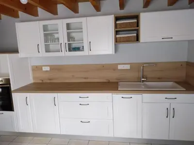 Cuisine ou kitchenette dans l'établissement Au Mont De La Rive #Jaccuzi et Mont-Saint-Michel #