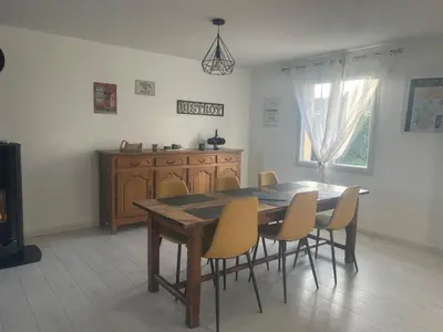 Coin salon dans l'établissement Gîte de la Mancellière sur vire