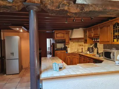 Cuisine ou kitchenette dans l'établissement Gîte Ouillypontain