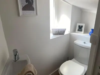 Salle de bains dans l'établissement Villa Patton
