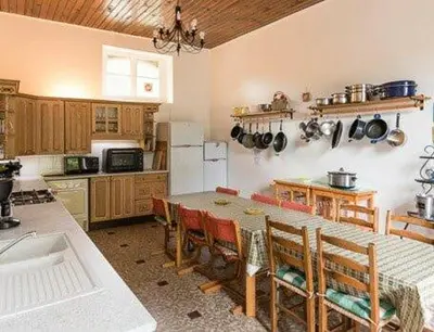 Cuisine ou kitchenette dans l'établissement L'Orangerie Normandie