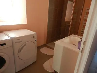 Salle de bains dans l'établissement Gîte Utah