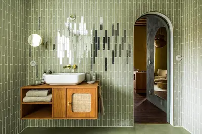 Salle de bains dans l'établissement Le Beau Moulin