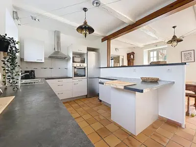 Cuisine ou kitchenette dans l'établissement Bienvenue au Gîte Cassa