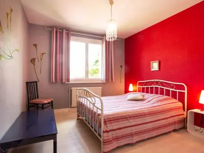 Un ou plusieurs lits dans un hébergement de l'établissement Holiday Home Le Pré Salé by Interhome