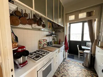 Cuisine ou kitchenette dans l'établissement CriCri Family Beach House
