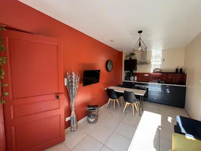 Cuisine ou kitchenette dans l'établissement Les Hulottes - Sur la route du Mont-St-Michel