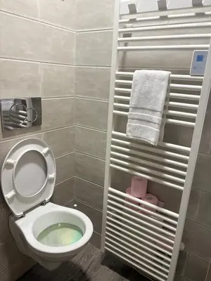 Salle de bains dans l'établissement Appart'hotel61 OFFRE D'OUVERTURE Au pied de tous commerces & commodités ainsi que marché mercredi & samedi