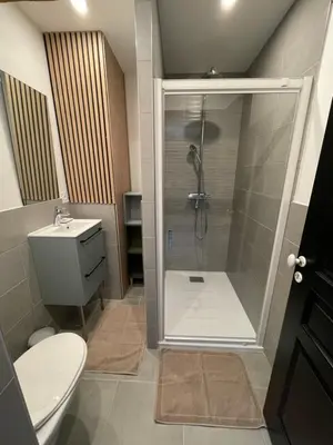 Salle de bains dans l'établissement Gite du Douet de moulagny