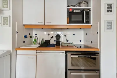 Cuisine ou kitchenette dans l'établissement Le Coeur du Port Guillaume 4 pers