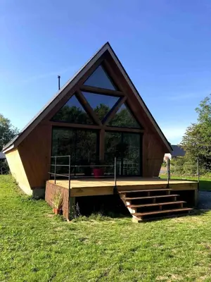 Jardin de l'établissement chalet atypique proche Portbail Denneville