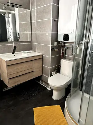 Salle de bains dans l'établissement L'echo d'Omaha