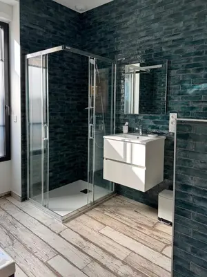 Salle de bains dans l'établissement Maison d'exception face à la mer