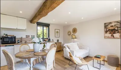 Cuisine ou kitchenette dans l'établissement Gîte de brocottes