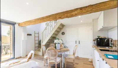 Cuisine ou kitchenette dans l'établissement Gîte de brocottes