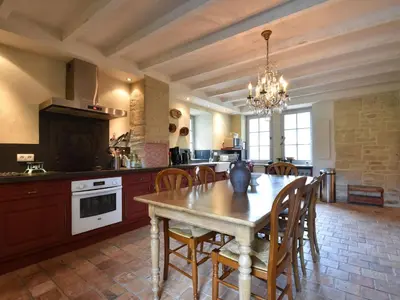 Cuisine ou kitchenette dans l'établissement Manor in Normandy with Spa and Pool