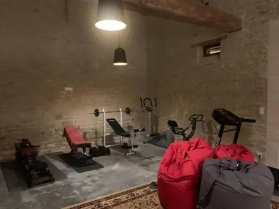 Salle ou équipements de sports de l'établissement Elegant Normandy Retreat