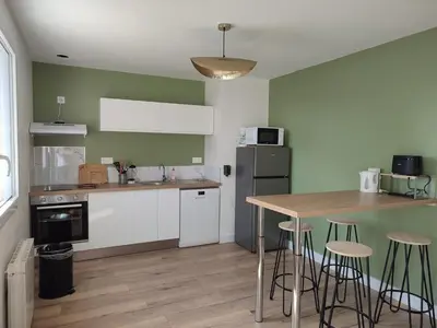 Cuisine ou kitchenette dans l'établissement Gîte de la Sée