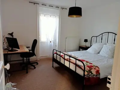 Un ou plusieurs lits dans un hébergement de l'établissement Mon appartement vue mer