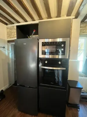 Cuisine ou kitchenette dans l'établissement Centre Caen super duplex, wifi, 5 pers avec Vayny