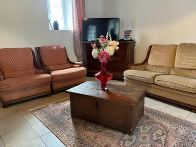 Coin salon dans l'établissement Normandy Family Escape