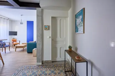 Coin salon dans l'établissement Landemer - A 700 m de la plage