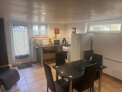 Cuisine ou kitchenette dans l'établissement studio bord de mer