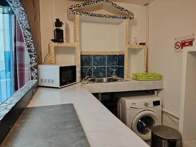 Cuisine ou kitchenette dans l'établissement CAEN le Port