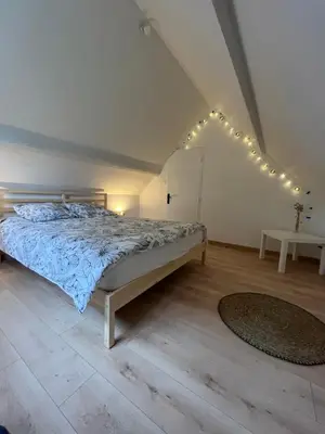 Un ou plusieurs lits dans un hébergement de l'établissement Villa premium 150m de la plage