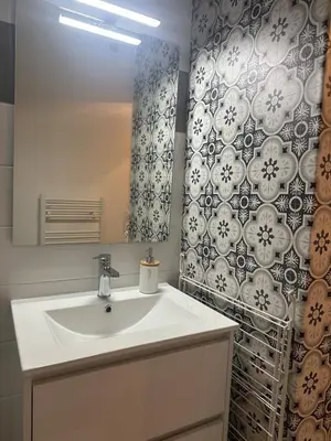 Salle de bains dans l'établissement L'echappee Marine - Vu Mer