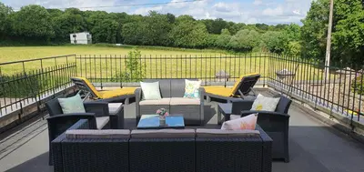 Balcon ou terrasse dans l'établissement Château de Montmireil