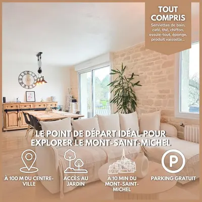 Plan de l'établissement Aux Berges Du Mont - 10 min Mont-Saint-Michel, Jardin & Parking
