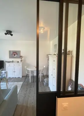 Cuisine ou kitchenette dans l'établissement Appartement, Cabourg Plage, Centre ville - Aquilon