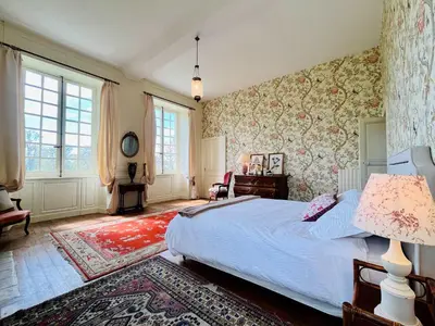Un ou plusieurs lits dans un hébergement de l'établissement Chateau de Gourmont Dream Stay in a Norman Castle
