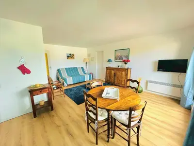 Télévision ou salle de divertissement dans l'établissement L'albatros - F2 à Cabourg
