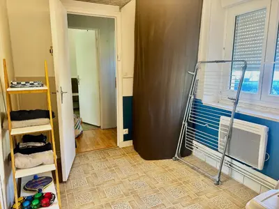 Salle de bains dans l'établissement Appart' Basly - avec terrasse à 7km des plages