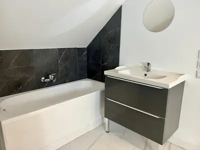 Salle de bains dans l'établissement La maison de Joséphine, à 200m de la plage