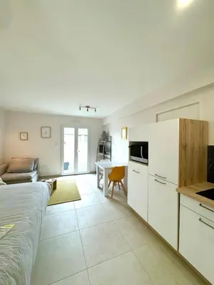 Cuisine ou kitchenette dans l'établissement Studio cosy