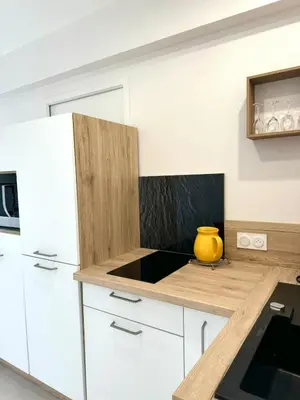 Cuisine ou kitchenette dans l'établissement Studio cosy