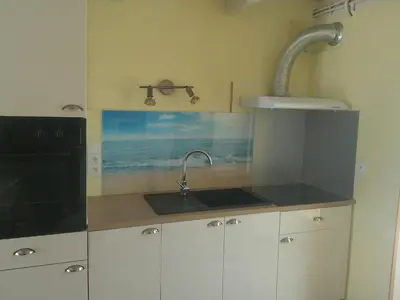 Cuisine ou kitchenette dans l'établissement Maison entre Cherbourg et Mont Saint Michel