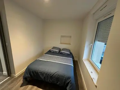 Un ou plusieurs lits dans un hébergement de l'établissement Appartement Djo&Juh 3